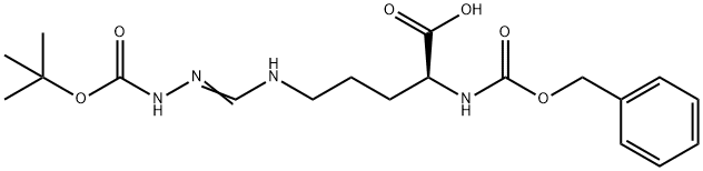 N5-[[[(1,1-Dimethylethoxy)carbonyl]amino](imino)methyl]-N2-[(benzyloxy)carbonyl]-L-ornithine Struktur