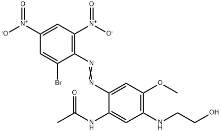 N-[2-[(2-Bromo-4,6-dinitrophenyl)azo]-5-[(2-hydroxyethyl)amino]-4-methoxyphenyl]acetamide Struktur