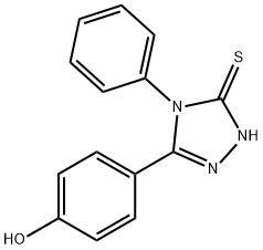 3H-1,2,4-Triazole-3-thione, 2,4-dihydro-5-(4-hydroxyphenyl)-4-phenyl- Struktur