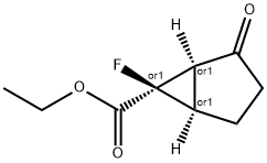 ethyl (1R,5R,6R)-6-fluoro-2-
oxobicyclo[3.1.0]hexane-6-carboxylate Struktur