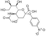 2-O-(P-NITROPHENYL)-ALPHA-D-N-ACETYLNEURAMINIC ACID Struktur