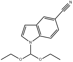 1-Diethoxymethylindole-5-carbonitrile Struktur