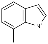 1H-Indole,7-methyl-,radicalion(1+)(9CI) Struktur