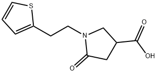 5-oxo-1-(2-thien-2-ylethyl)pyrrolidine-3-carboxylic acid Struktur