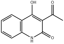 3-acetyl-4-hydroxy-2-quinolone Struktur