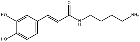 (E)-N-(4-Aminobutyl)-3-(3,4-dihydroxyphenyl)propenamide Struktur