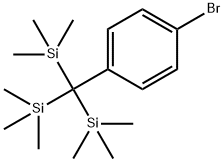 ((4-Bromophenyl)[bis(trimethylsilyl)]methyl)(trimethyl)silane Struktur