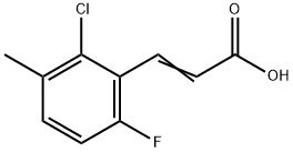 2-Chloro-6-fluoro-3-methylcinnamic acid Struktur