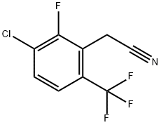 3-CHLORO-2-FLUORO-6-(TRIFLUOROMETHYL)PHENYLACETONITRILE Struktur