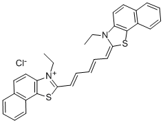 3-ETHYL-2-[5-(3-ETHYL-3H-NAPHTHO[2,1-D]THIAZOL-2-YLIDENE)-PENTA-1,3-DIENYL]-NAPHTHO[2,1-D]THIAZOLIUM CHLORIDE Struktur