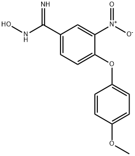 N'-HYDROXY-4-(4-METHOXYPHENOXY)-3-NITROBENZENECARBOXIMIDAMIDE Struktur