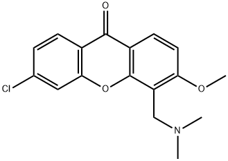 6-Chloro-4-(dimethylamino)methyl-3-methoxy-9H-xanthen-9-one Struktur