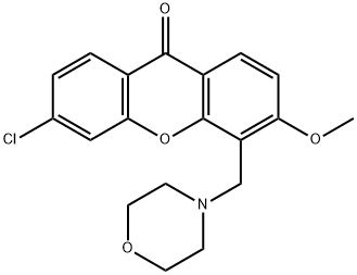 6-Chloro-3-methoxy-4-(morpholinomethyl)-9H-xanthen-9-one Struktur