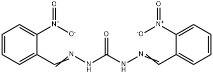 1,3-bis[(2-nitrophenyl)methylideneamino]urea Struktur