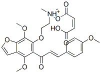 2-[4,7-dimethoxy-5-(4-methoxycinnamoyl)benzofuran-6-yloxy]ethyldimethylammonium hydrogen maleate  Struktur