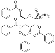 C-(2,3,4,6-TETRA-O-BENZOYL-1-BROMO-1-DEOXY-BETA-D-GLUCOPYRANOSYL) FORMAMIDE Struktur