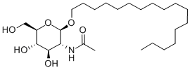 HEPTADECYL 2-ACETAMIDO-2-DEOXY-BETA-D-GLUCOPYRANOSIDE Struktur