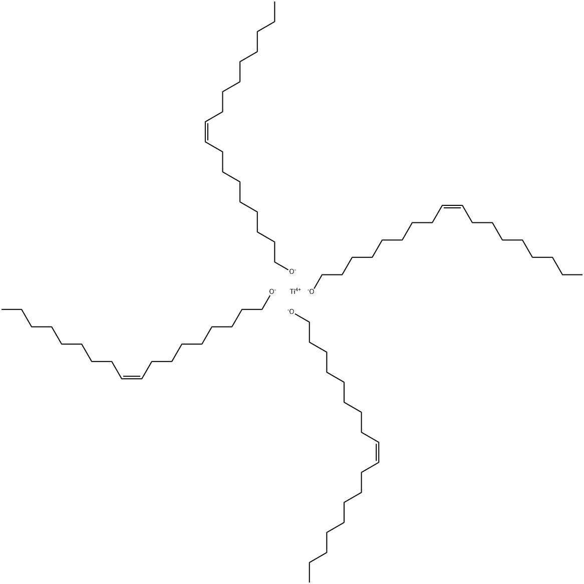 titanium(4+) tetrakis[(Z)-9-octadecen-1-olate] Struktur