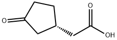 [S,(-)]-3-Oxocyclopentaneacetic acid Struktur