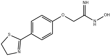 2-[4-(4,5-DIHYDRO-1,3-THIAZOL-2-YL)PHENOXY]-N'-HYDROXYETHANIMIDAMIDE Struktur