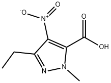 5-ETHYL-2-METHYL-4-NITRO-2 H-PYRAZOLE-3-CARBOXYLIC ACID Struktur