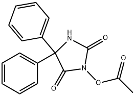 (2,5-dioxo-4,4-diphenyl-imidazolidin-1-yl) acetate Struktur