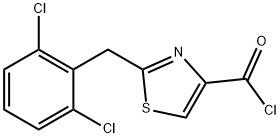 2-(2,6-DICHLOROBENZYL)-1,3-THIAZOLE-4-CARBONYL CHLORIDE Struktur