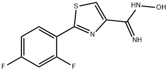 2-(2,4-DIFLUOROPHENYL)THIAZOLE-4-CARBOXAMIDOXIME Struktur