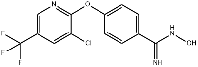 4-{[3-chloro-5-(trifluoromethyl)-2-pyridinyl]oxy}-N'-hydroxybenzenecarboximidamide Struktur