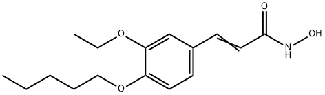 3-(3-Ethoxy-4-pentoxyphenyl)-2-propenehydroxamic acid Struktur