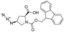 (2S,4S)-1-fMoc-4-azidopyrrolidine-2-carboxylic acid Struktur