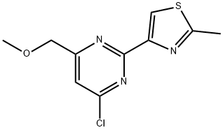 4-CHLORO-6-(METHOXYMETHYL)-2-(2-METHYL-1,3-THIAZOL-4-YL)PYRIMIDINE Struktur