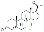 Pregn-4-ene-3,20-dione, 7alpha-methyl- Struktur