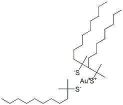 gold tert-dodecanethiolate Struktur