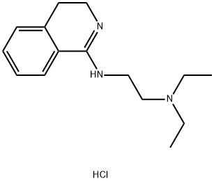 N'-(3,4-dihydro-1-isoquinolyl)-N,N-diethylethylenediamine dihydrochloride Struktur