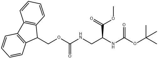 L-Alanine, N-[(1,1-dimethylethoxy)carbonyl]-3-[[(9H-fluoren-9-ylmethoxy)carbonyl]amino]-, methyl ester