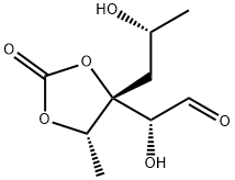 (R)-2-Hydroxy-2-[(4R,5S)-4-[(R)-2-hydroxypropyl]-5-methyl-2-oxo-1,3-dioxolan-4-yl]acetaldehyde Struktur