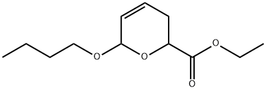 6-Butoxy-3,6-dihydro-2H-pyran-2-carboxylic acid ethyl ester Struktur