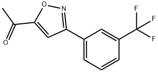 1-3-[3-(TRIFLUOROMETHYL)PHENYL]ISOXAZOL-5-YL-ETHAN-1-ONE Struktur