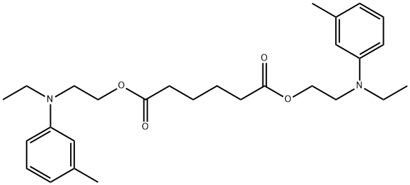 bis[2-[ethyl(3-methylphenyl)amino]ethyl] adipate  Struktur