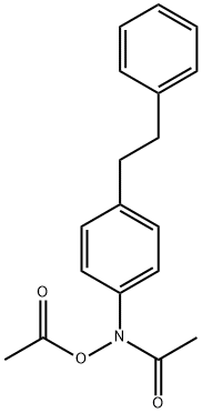 N-acetyl-N-(4-phenethylphenyl)acetamide Struktur