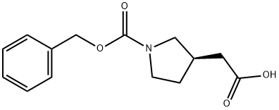 (R)-1-Boc-3-pyrrolidineacetic acid Struktur