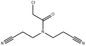 2-Chloro-N,N-bis-(2-cyano-ethyl)-acetamide Struktur