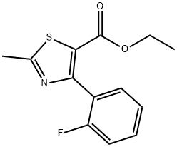 4-(2-FLUOROPHENYL)-2-METHYL-5-THIAZOLECARBOXYLIC ACID ETHYL ESTER Struktur