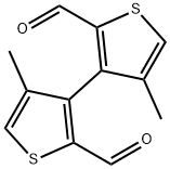 4,4'-Dimethyl-(3,3'-bithiophene)-2,2'-dicarboxaldehyde Struktur