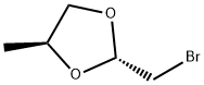 1,3-Dioxolane, 2-(bromomethyl)-4-methyl-, trans- Struktur