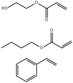 2-Propenoic acid, butyl ester, polymer with ethenylbenzene and 2-hydroxyethyl 2-propenoate Struktur