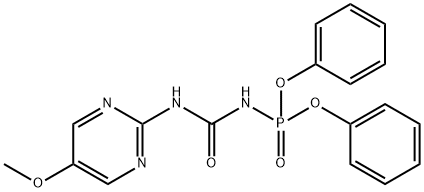 N-[(5-Methoxy-2-pyrimidinyl)carbamoyl]phosporamidic acid diphenyl ester Struktur