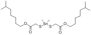 BIS(ISOOCTYLTHIOGLYCOLATE)DIMETHYLTIN Struktur