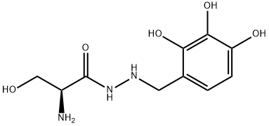 N-Seryl-N'-(2,3,4-trihydroxybenzyl)hydrazine Struktur